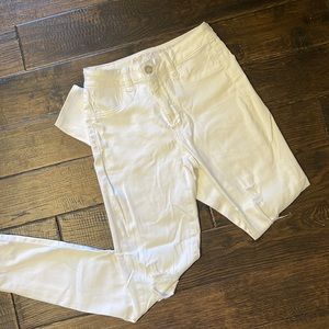 American eagle ripped white high-rise skinny jeans
